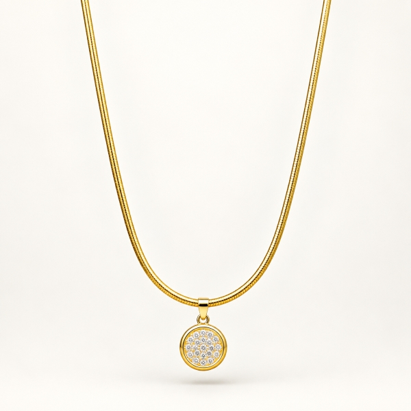 92.5 Silver Gold-Polished Chain
