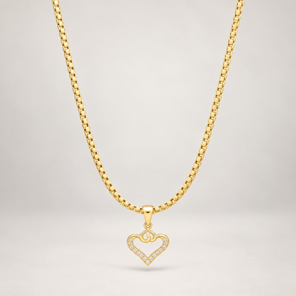 92.5 Silver Gold-Polished Chain