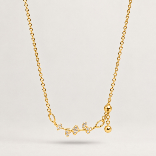 92.5 Silver Gold-Polished Chain