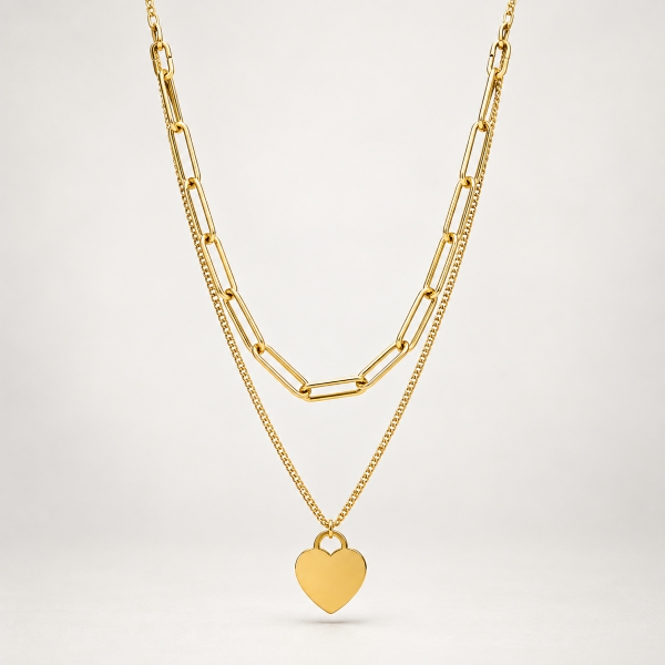 92.5 Silver Gold-Polished Chain